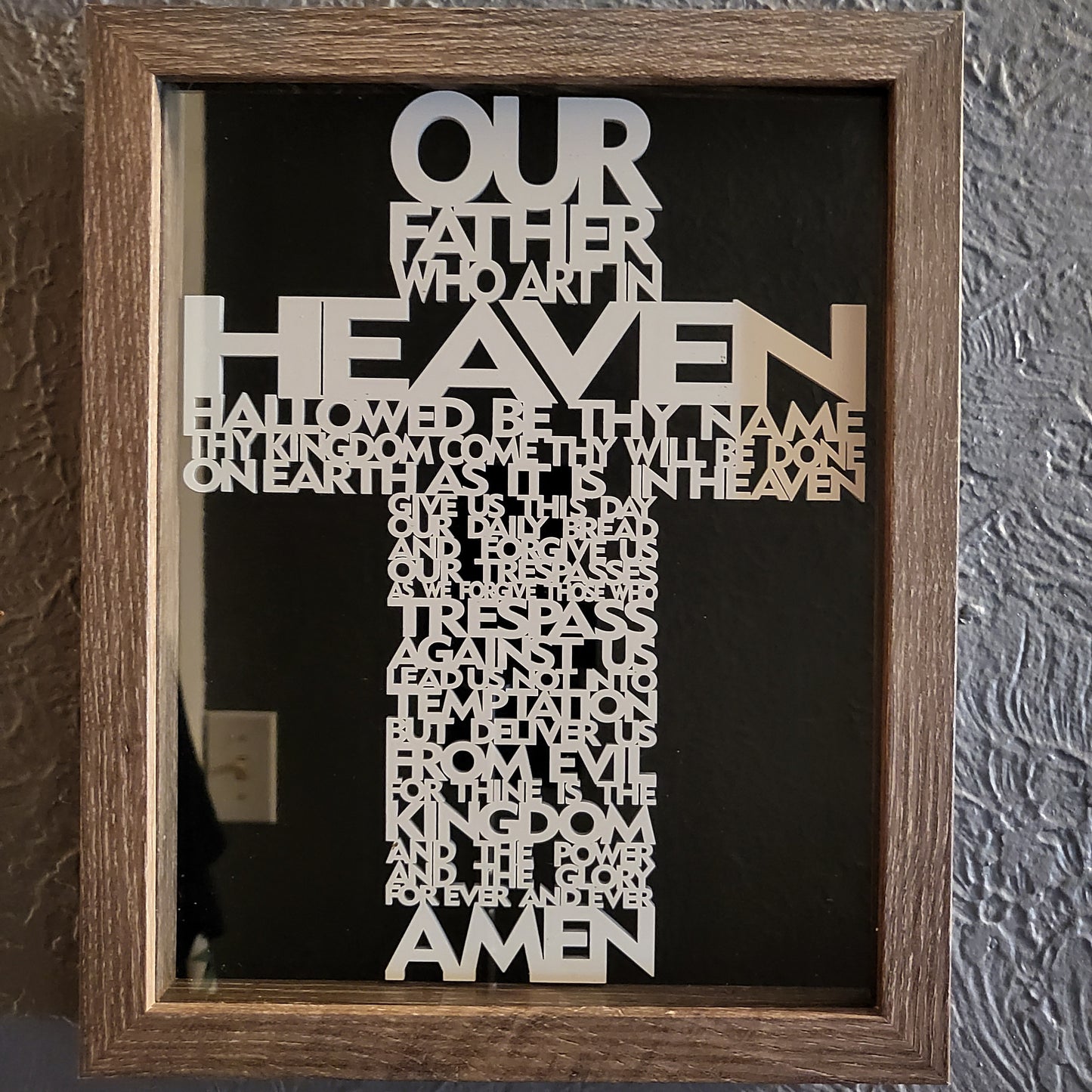 Lords Prayer Shadow Box - 8x10
