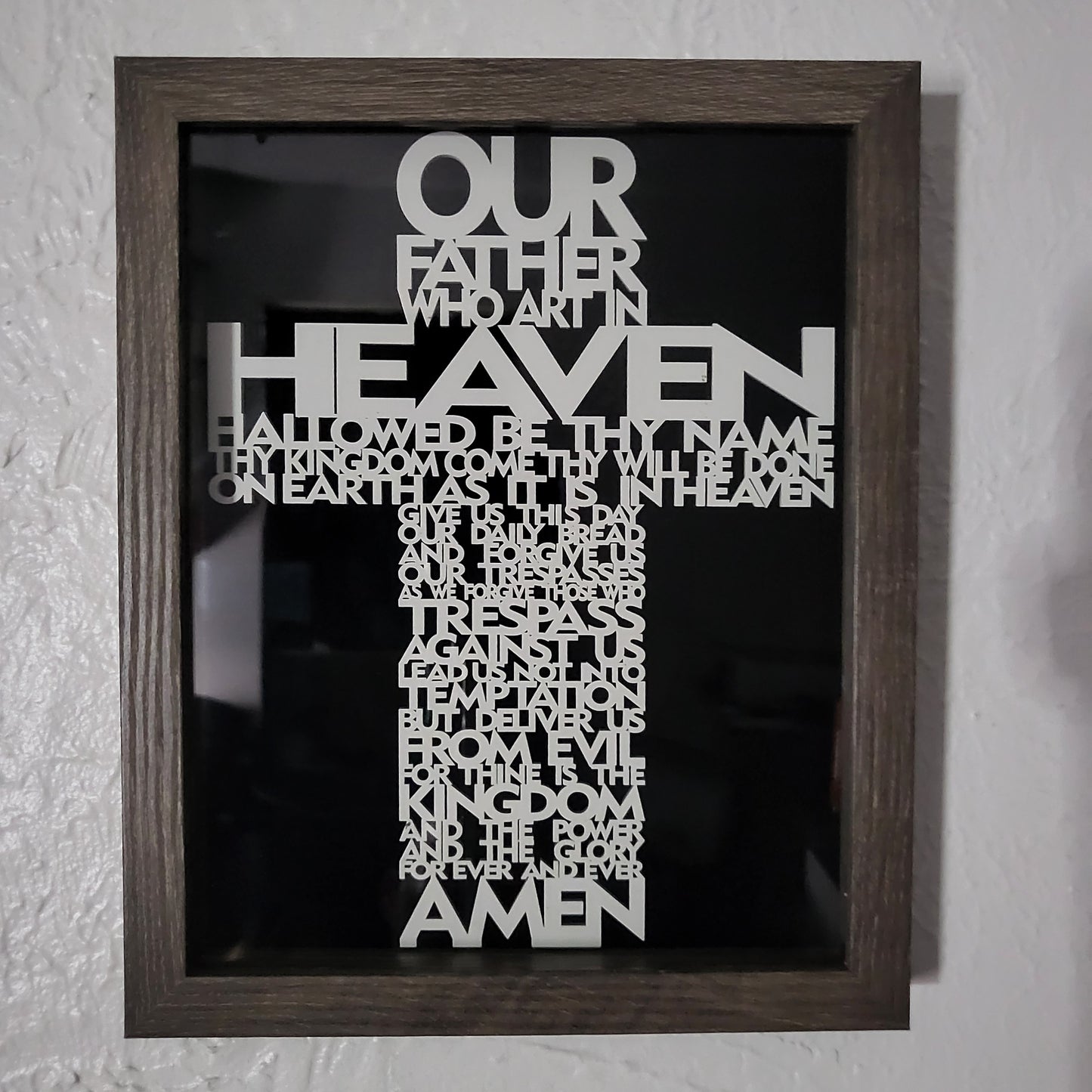 Lords Prayer Shadow Box - 8x10