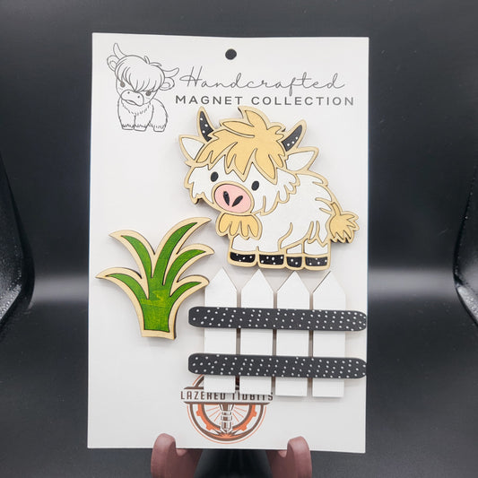 Highland Cow Magnet Set