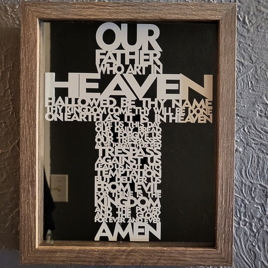 Lords Prayer Shadow Box - 8x10