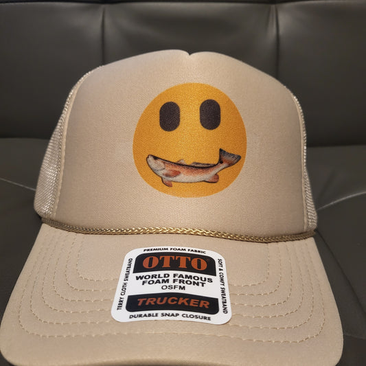 Redfish Smiley face Hat (Tan)